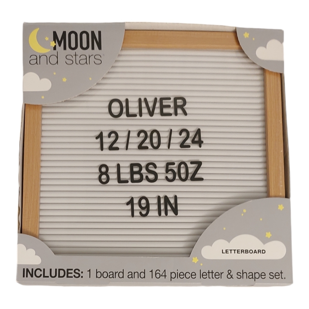 NEW Letter Board Set Includes Board and 146 Letters, Numbers and Shapes Pieces